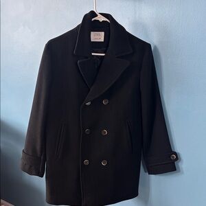Zara Boy’s Classic Black Peacoat